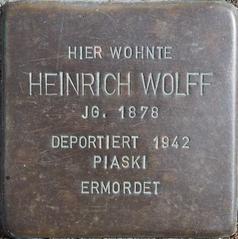 Stolperstein Dedicated To Heinrich Wolff