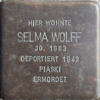 Stolperstein commemorating Selma Wolff in Wiesbaden, Germany
