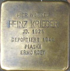 Stolperstein Dedicated To Heinz Krieger