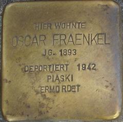 Stolperstein Dedicated To Oscar Fraenkel