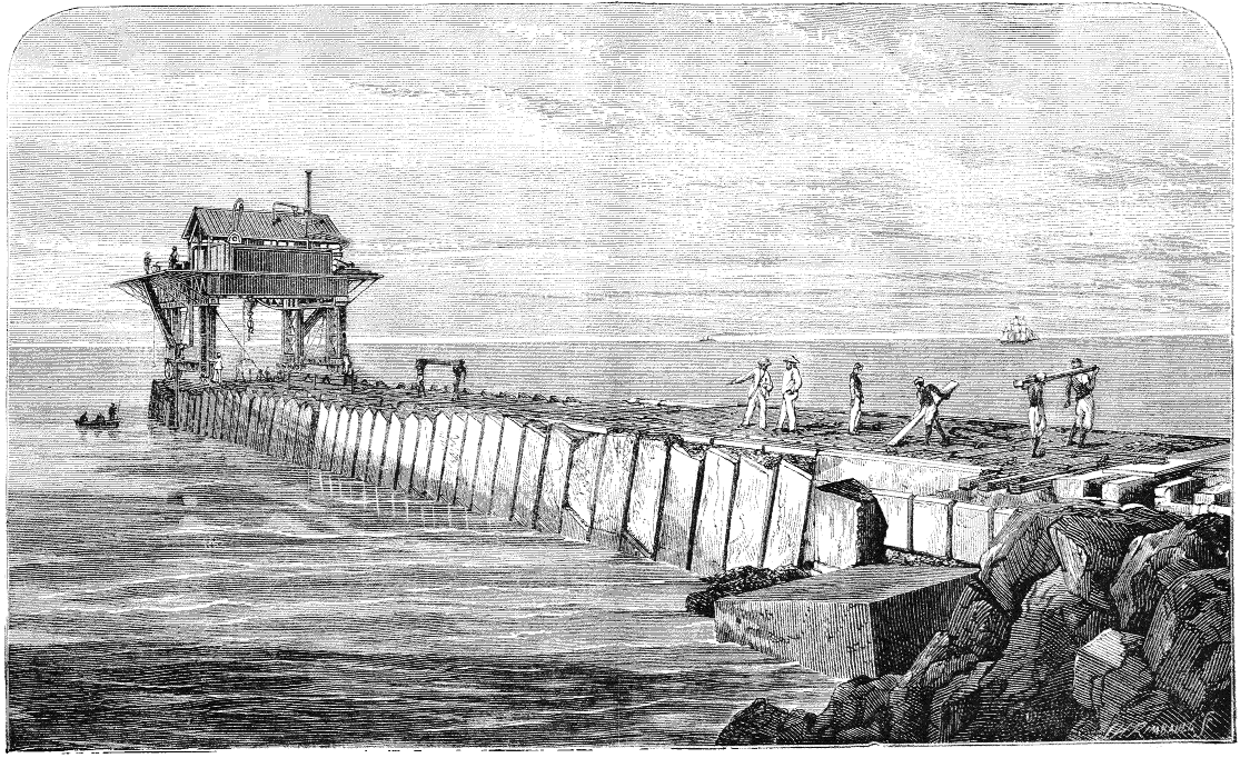 Historic image of Manora Dam near Karachi, British India, 1873