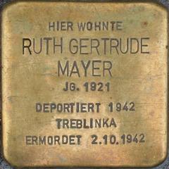 Stolperstein Dedicated To Ruth Gertrude Mayer