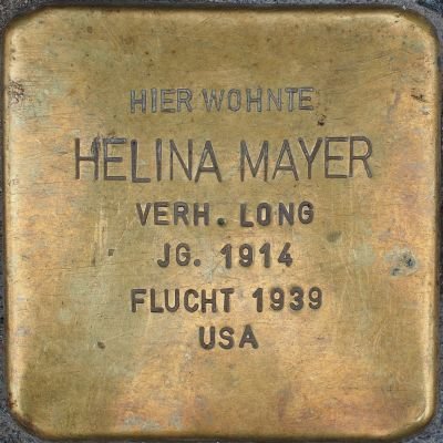 Stolperstein dedicated to Helina Mayer in Mainz, Germany