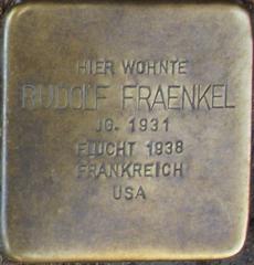 Stolperstein Dedicated To Rudolf Fraenkel