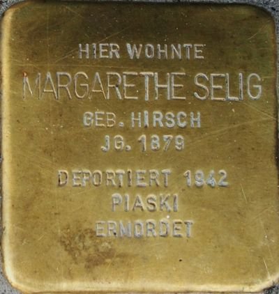 Stolperstein dedicated to Margarethe Selig in Mainz, Germany