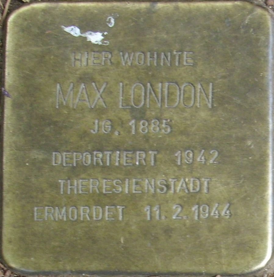 Stolperstein dedicated to Max London in Mainz, Germany