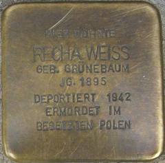Stolperstein Dedicated To Recha Weiss