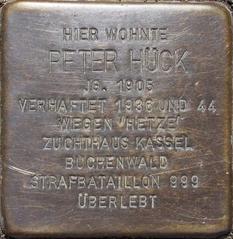 Stolperstein Dedicated To Peter Hück