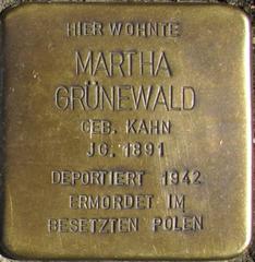 Stolperstein Dedicated To Martha Grünewald