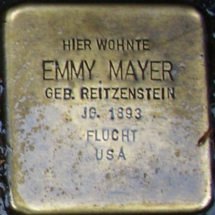 Stolperstein dedicated to Emmy Mayer in Mainz, Germany