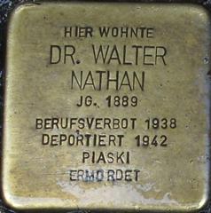 Stolperstein Dedicated To Dr. Walter Nathan