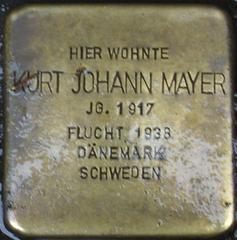 Stolperstein Dedicated To Kurt Johann Mayer