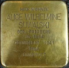 Stolperstein Dedicated To Alice Wilhelmine