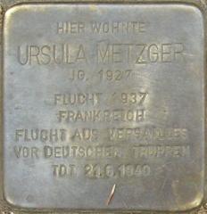 Stolperstein Dedicated To Ursula Metzger