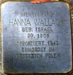 Stolperstein Dedicated To Hanna Wallach
