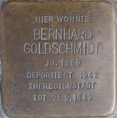 Stolperstein Dedicated To Bernhard Goldschmidt