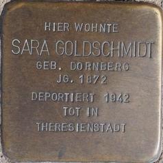 Stolperstein Dedicated To Sara Goldschmidt