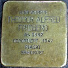 Stolperstein Dedicated To Theodor Alfred Fridberg