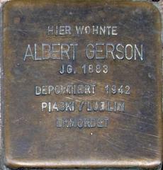 Stolperstein Dedicated To Albert Gerson