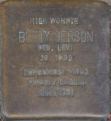 Stolperstein Dedicated To Betty Gerson