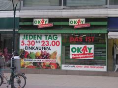 Shop open outside regular shopping hours at Wien-Mitte train and underground station in Landstraße district, Vienna, Austria near Innere Stadt