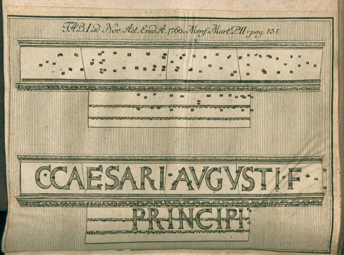 Dedication to the son of Augustus, Prince of Youth from Acta Eruditorum 1760