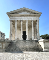 Ancient Roman temple Maison Carrée in Nîmes France
