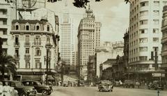 Historic view of Avenida São João in São Paulo, Brazil