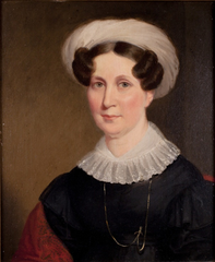 Oil on panel portrait of Catherine Bose Dobbin, mother of Judge Dobbin, painted circa 1840 by John Beale Bordley