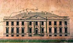 Elevation of the north side of the White House by James Hoban circa 1793 architectural drawing
