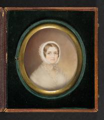 Miniature watercolor portrait of Eliza Blanchard Winthrop from 1842