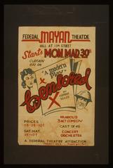 Poster for Federal Theatre Project presentation of Censored, a modern play, at Mayan Theatre Los Angeles