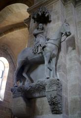 Bamberg Horseman medieval equestrian statue on cathedral wall