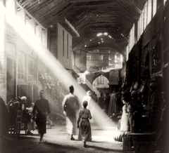 The Al-Safafir Market coppersmiths and shops in Baghdad in the 1930s