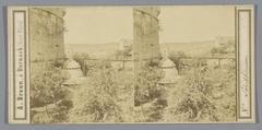 Historical stereophoto view of Schaffhausen, Switzerland showing part of the Munot fortress on the left
