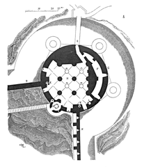 Historic map showing bastion and boulevard layout in Schaffhausen