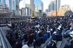 Toronto Strong Vigil at Mel Lastman Square with thousands paying respects to attack victims