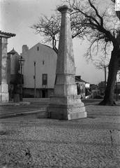 Historic padrão monument on Rua de São Gens in Graça, erected in 1148, photographed on gelatin silver glass negative