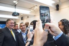 U.S. Secretary of State Mike Pompeo meeting with staff and families at U.S. Embassy Riyadh