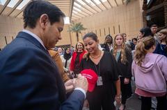 Secretary Marco Rubio meeting employees and families at U.S. Embassy Riyadh and U.S. Mission Yemen