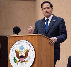 Secretary Marco Rubio meeting with employees and families of U.S. Embassy Riyadh and U.S. Mission to Yemen in Riyadh, Saudi Arabia