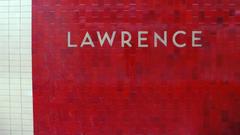 Wall tiles at Lawrence subway station in Toronto