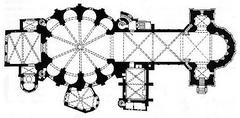 Architectural floor plan of Basilika St. Gereon in Köln
