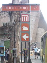 Exterior view of Auditorio station building with modern architectural design