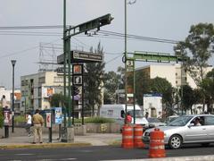 Entrance sign of Metro Lázaro Cárdenas station on Eje Central in Mexico City