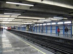 Eastbound platform of Velódromo Metro station on Line 9 in Mexico City
