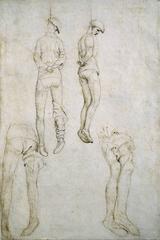 Drawing of a hanged man by Pisanello for Sant'Anastasia