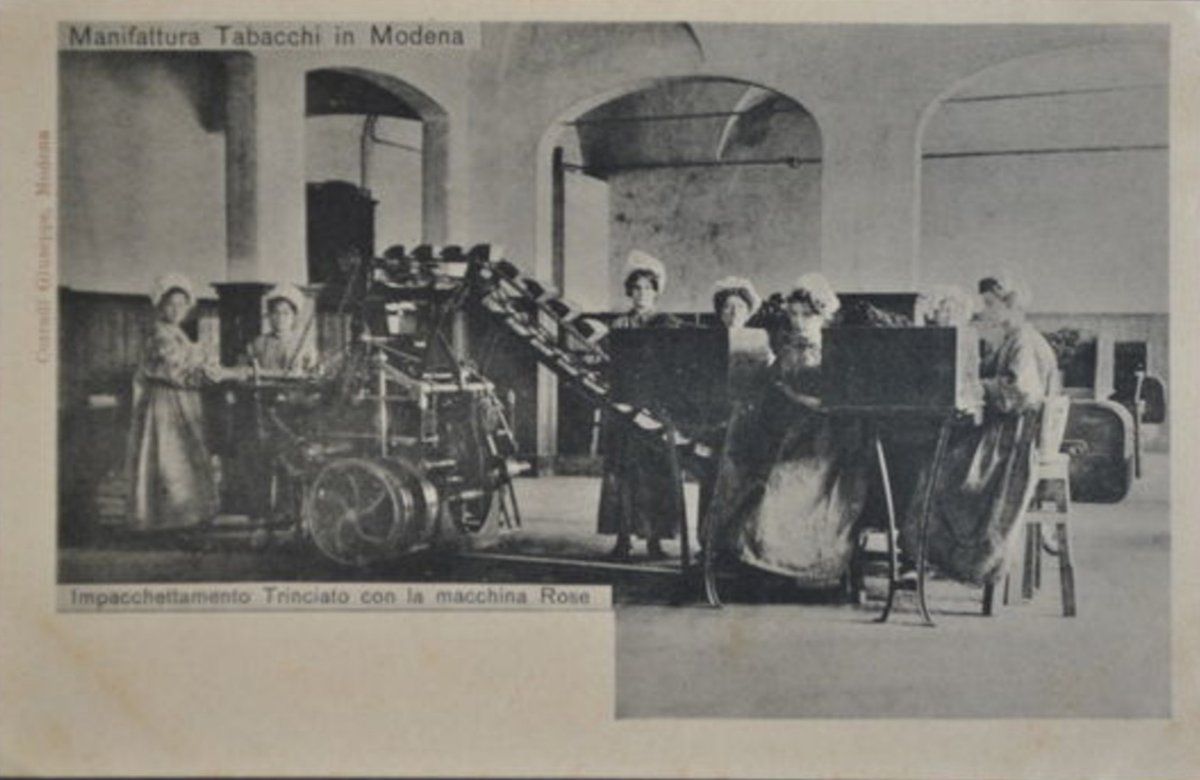 Tobacco packaging machine at Manifattura Tabacchi in Modena