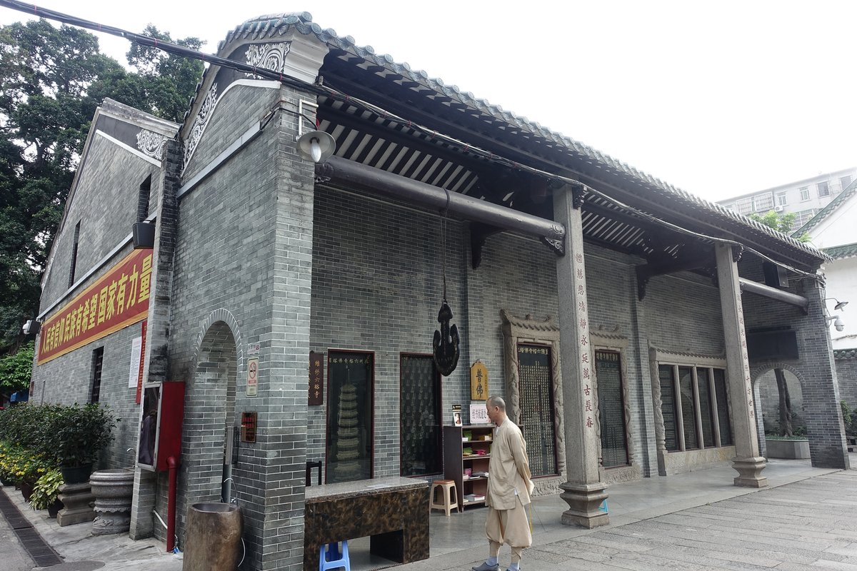 Ancient building in the Temple of the Six Banyan Trees in 2017