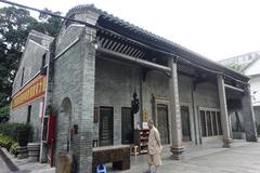 Ancient building in the Temple of the Six Banyan Trees in 2017